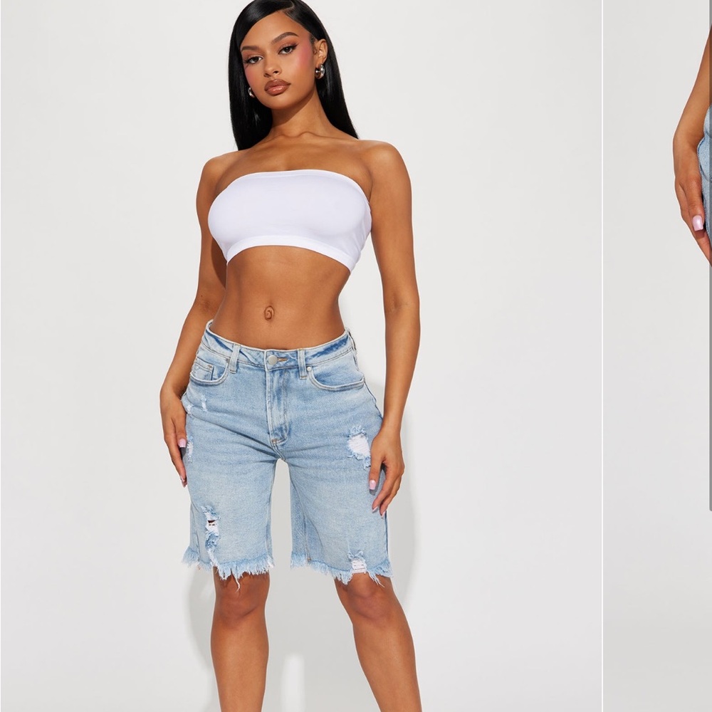 NWT Denim Bermuda Shorts - Light Blue